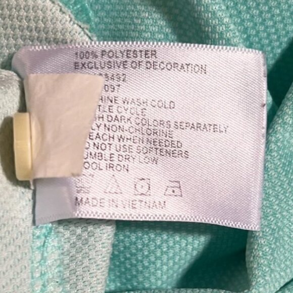 Men's Mint Green Greg Norman Moisture-Wicking Classic Pique Shark Polo Shirt M/M - Picture 5 of 8